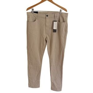 New Jachs New York Mens Slim Fit 5-Pocket Pants Stone Beige 36x30 J23A-129 NWT